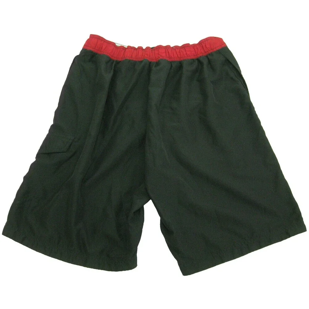 SPEEDO Men's (Size Medium) Black Red Swim Shorts Swimming Trunks Beach Swimwear